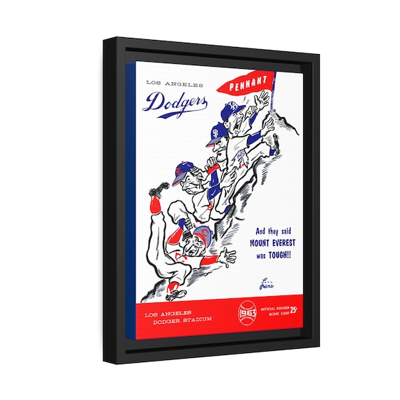 1963 Vintage Los Angeles Dodgers Scorecard - Pennant Climb
