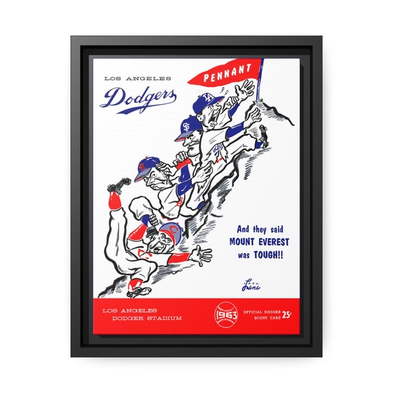 1963 Vintage Los Angeles Dodgers Scorecard - Pennant Climb