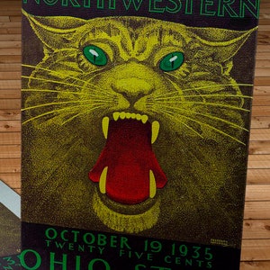 1935 Vintage Ohio State - Northwestern Football Program Cover - Canvas Gallery Wrap -