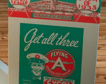 1935 Vintage Wrigley Field Program Cover- Los Angeles - Canvas Gallery Wrap