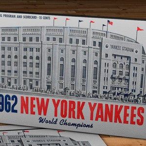1962 Vintage New York Yankees - Yankee Stadium - World Champions Program - Canvas Gallery Wrap