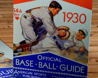 1930 Vintage Spalding's Baseball Guide - Canvas Gallery Wrap