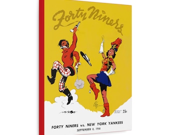 1946 Vintage San Francisco 49ers - New York Yankees Football Program - Canvas Gallery Wrap