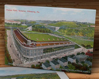 1909 Vintage Pittsburgh Pirates - Forbes Field Postcard - Canvas Gallery Wrap