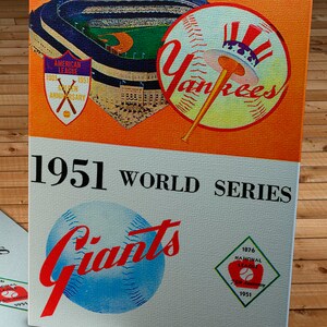 1951 Vintage New York Giants - New York Yankees World Series Program - Canvas Gallery Wrap