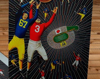 1951 Vintage California Bears - Stanford Football Program - Canvas Gallery Wrap