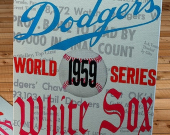 1959 Vintage Chicago White Sox - Los Angeles Dodgers World Series Program Cover - Canvas Gallery Wrap