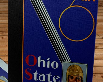 1930 Vintage Michigan Wolverines -  Ohio State Buckeyes Football Program Cover - Canvas Gallery Wrap