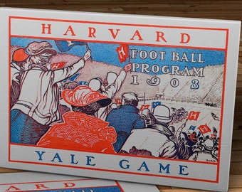 1903 Vintage Harvard - Yale Football Program - Canvas Gallery Wrap