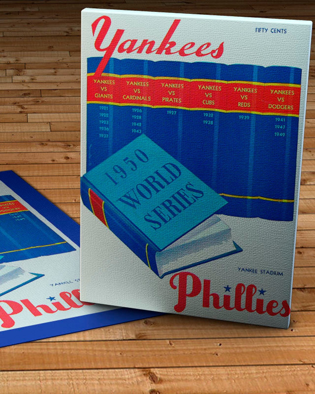 1950 Vintage New York Yankees Philadelphia Phillies World 
