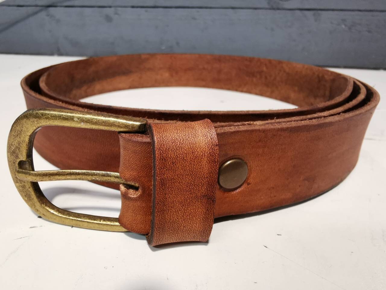 Custom Leather Belt Vegetable Tanned 