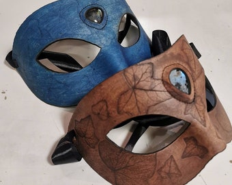 Loup masque cuir tannage végétal