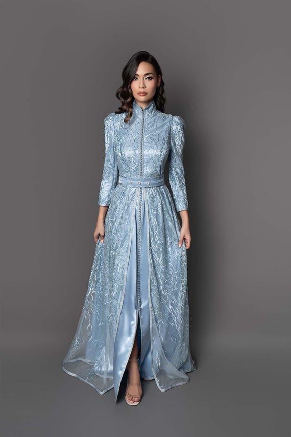 Colorful and Elegant Moroccan Caftan Skylac by Mode Et Caftan