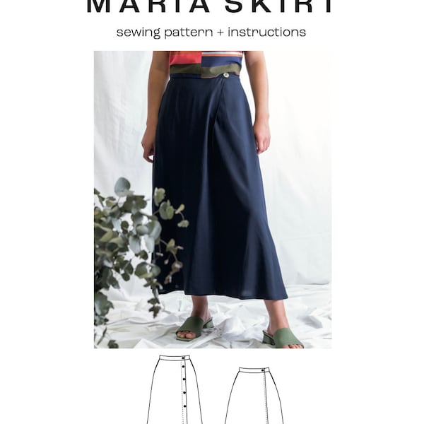 Sewing pattern | Stylish sewing patterns | Wrap skirt pattern | PDF File | Mini skirt pattern | Easy to sew | Sewing tutorial