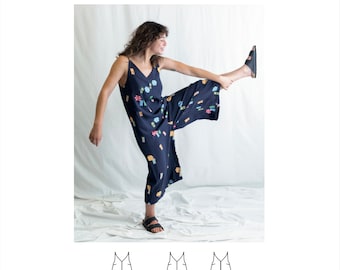 Easy Jumpsuit Pattern PDF – Loose Fit & Comfy – Beginner Sewing Project with Tutorial