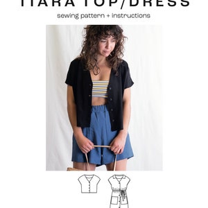 Top and Dress Sewing Pattern PDF – 2 Versions in One – Flowy, Beginner-Friendly & Flattering Fit