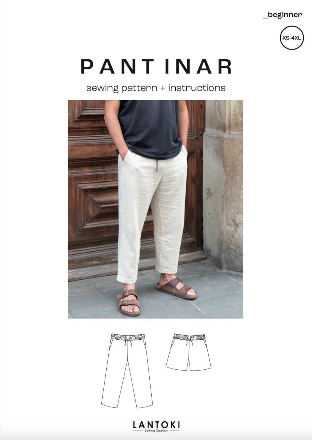 Menswear Sewing Pattern Menswear Trousers DIY Pattern Tutorial PDF
