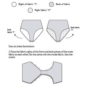 Sewing pattern Bikini pattern PDF File Swimwear pattern Easy to sew Sewing tutorial Womens patterns imagen 8