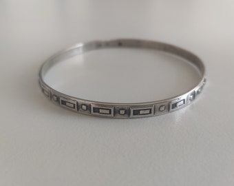 Rytosztuka Vintage Modernist Mid Century Poland 800 Silver Geometric Bracelet