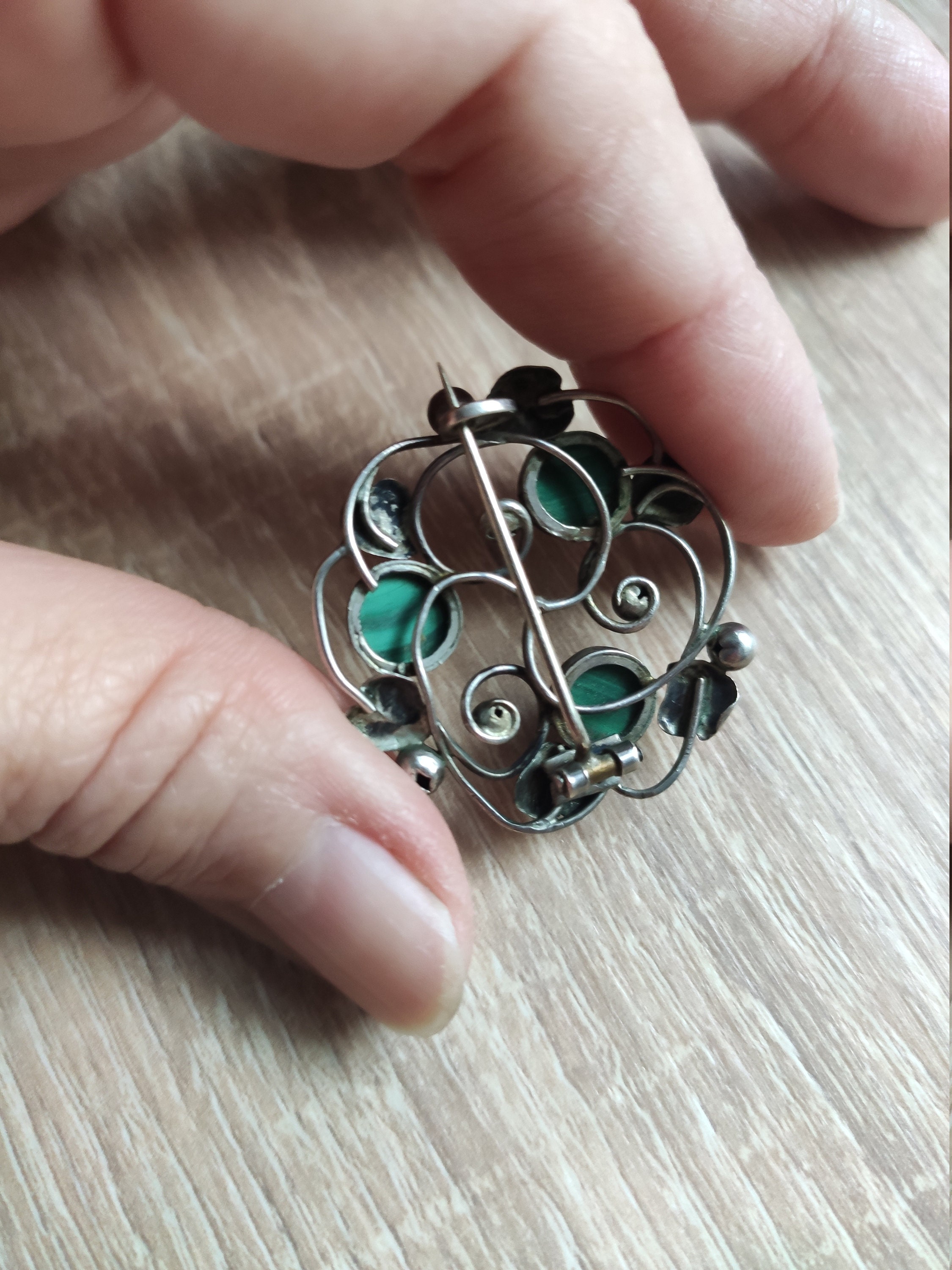 Broche En Argent Massif Années 20-30 - Jolie Pièce Vintage Occasion