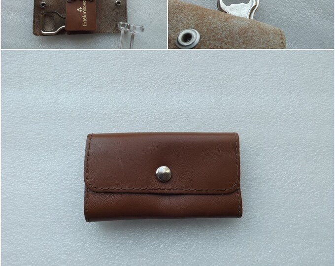 Vintage Leather Keychain With Bottle Opener Vintage Leather Etsy