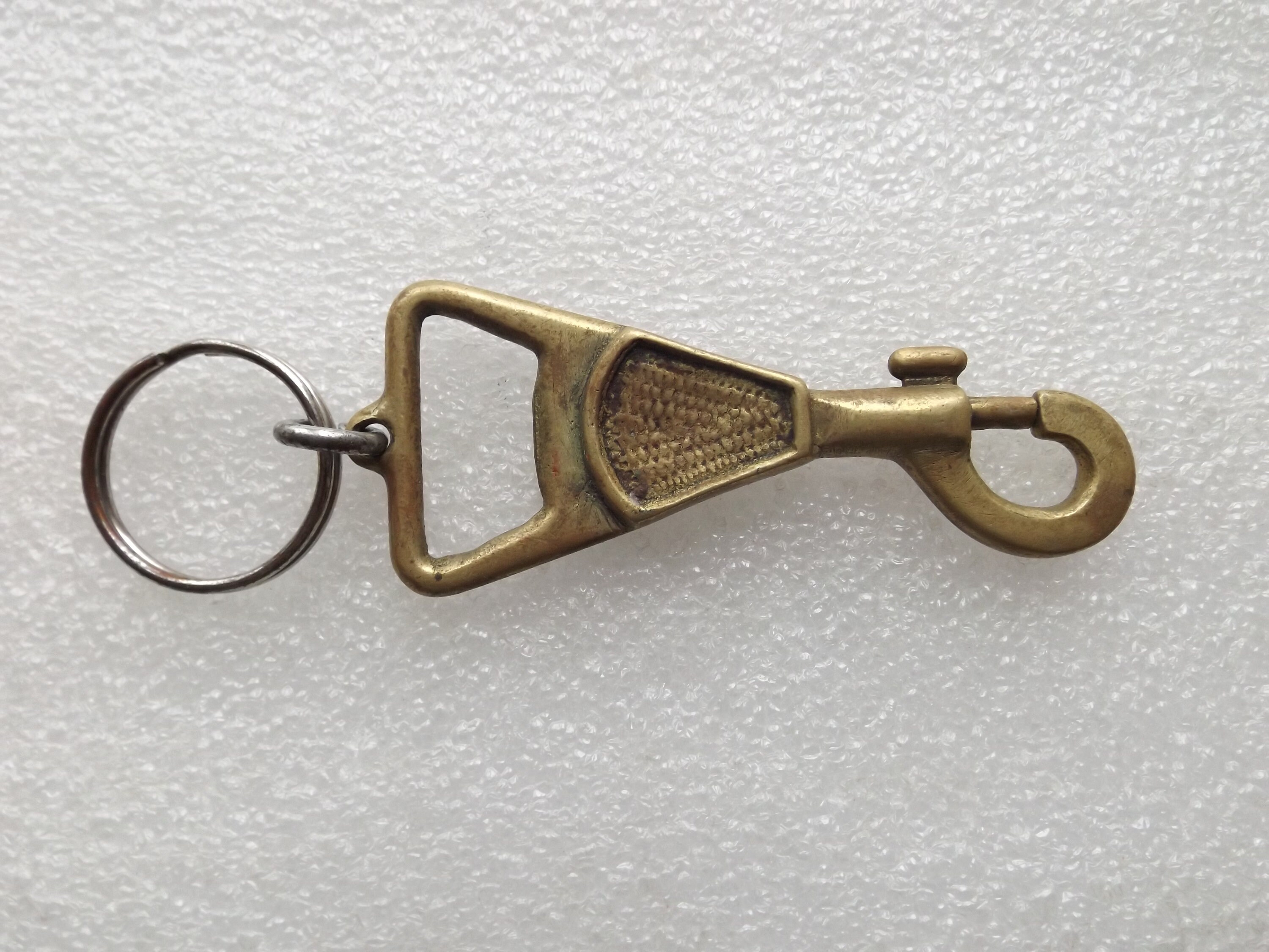 Vintage Brass Keychain With Bottle Opener Clasp Bottle Etsy UK