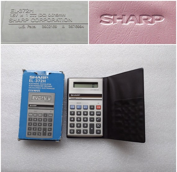Calculatrice Sharp Elsi Mate EL-373, D'occasion, Fonctionnelle