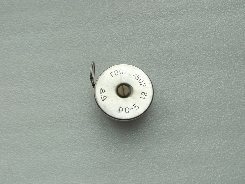 Vintage 1961s USSR Soviet Russian Tape Measure 5 meters Measuring Tool