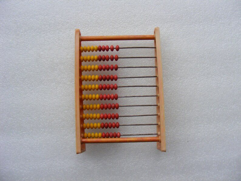 Vintage Plastic Abacus Math Counting Tool Calculating Machine Etsy