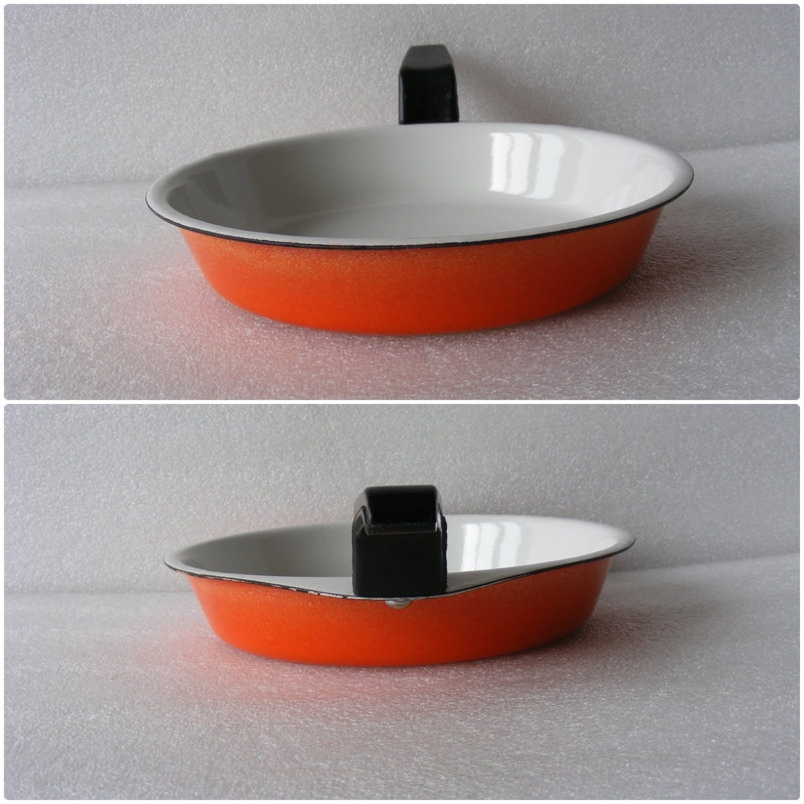 Enamel Pan Enamel Skilletcookware Frying Panretro Etsy