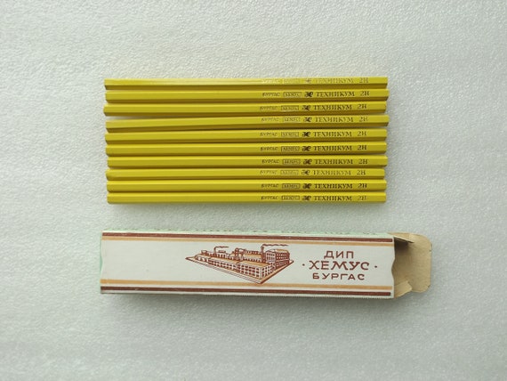 Vintage Big Pencil, Decorative Large Size Wooden, Hand Painted