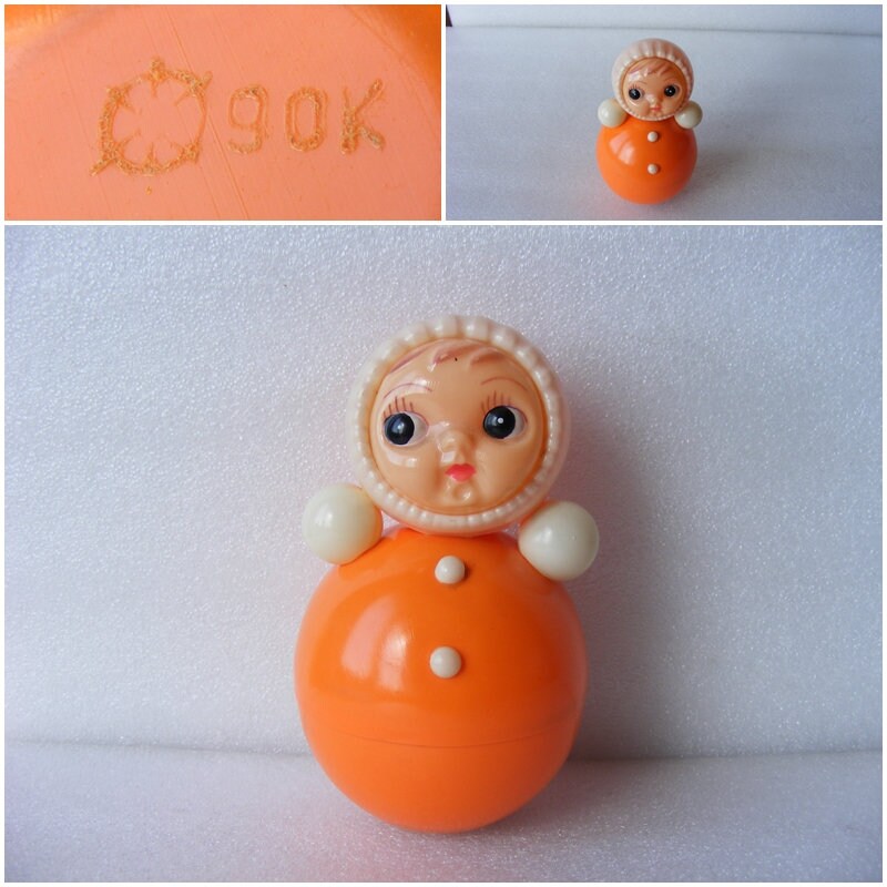 Hcljk Cartoon Wooden Tumbler Doll Toy Mini Funny Roly-Poly Toys Birthday  Gift Decor 