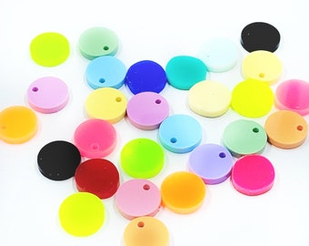 12mm Laser Cut Solid Colour Circles | Earring Blanks