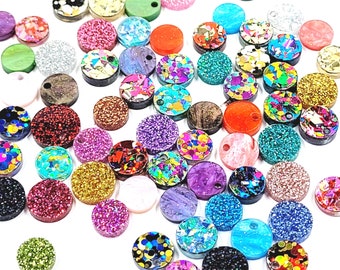 15mm Laser Cut Glitter Circles | Earring Blanks