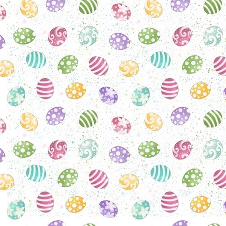 Blank Fabric Hoppy Easter Patt B-9426 Col 01 /%100 Color Quality Cotton by Fat 14 Yd and YARDAGES