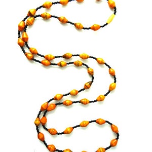 Upcycled Boho Bead Necklace, Bright Multicolored, Bead Necklace, Eco Friendly Necklace, Moonstone Necklace, Gift Necklace Idea, Antique image 3