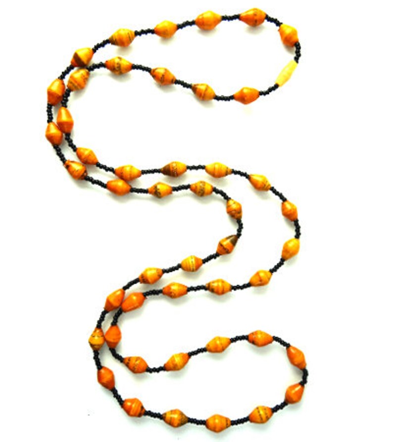 Upcycled Boho Bead Necklace, Bright Multicolored, Bead Necklace, Eco Friendly Necklace, Moonstone Necklace, Gift Necklace Idea, Antique image 3
