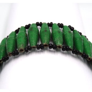 Green Beaded Unisex Bracelet, Friendship Bracelet, Adjustable Bracelet, Handmade Wristband, Costume Jewelry, Meaningful Gift, Handmade, Gift image 3