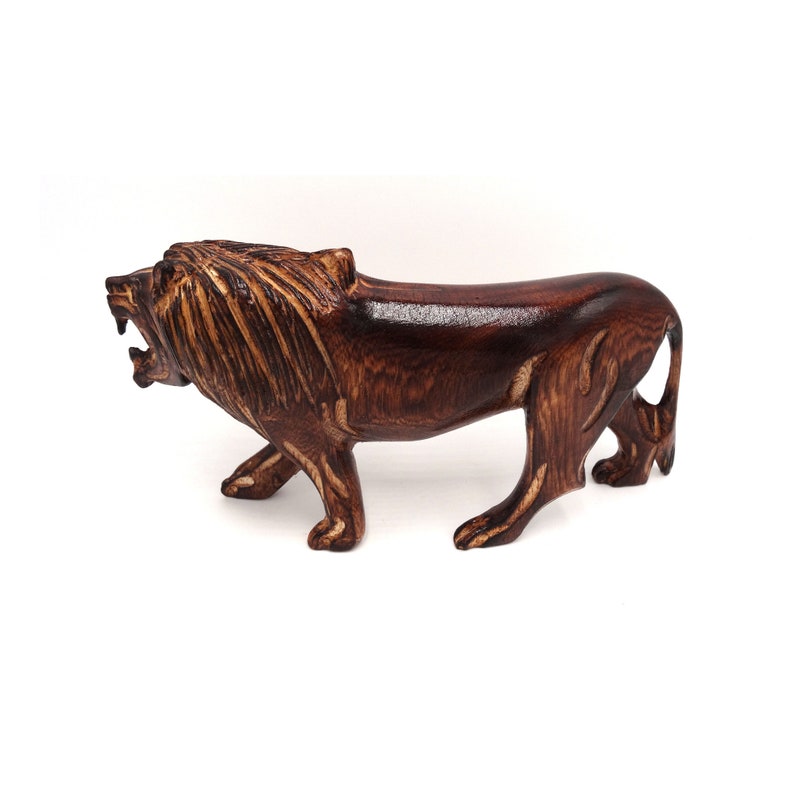 Lion Knick Knack, Rosewood, Hand crafted, African Works, Wood Craft, Traditional Style, Home Déco, Jungle, Animal, Forest, Father image 5