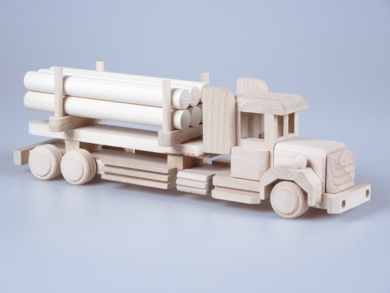 Wooden Toy Truck, Baby Toy, Wood Toy Truck, Plain Wood, Gift for Kids