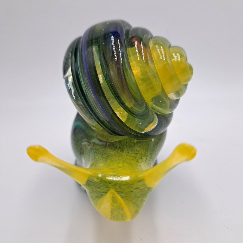 Handmade Green Blown Glass Snail, Figurine Ornament, Gift Idea, Collectible Glass, Crystal, Present For, Home, Collectible, Fused, Sea Glass image 9