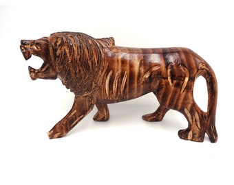 Lion Knick Knack, Rosewood, Hand crafted, African Works, Wood Craft, Traditional Style, Home Déco, Jungle, Animal, Forest, Father