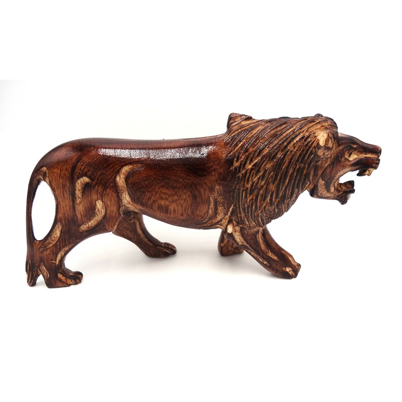 Lion Knick Knack, Rosewood, Hand crafted, African Works, Wood Craft, Traditional Style, Home Déco, Jungle, Animal, Forest, Father image 4