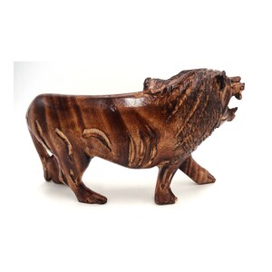 Lion Knick Knack, Rosewood, Hand crafted, African Works, Wood Craft, Traditional Style, Home Déco, Jungle, Animal, Forest, Father image 2