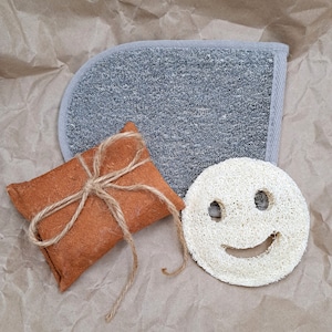 Charcoal Scrub Up Natural Wellness Gift Box Wrapped with Barkcloth