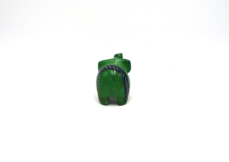 Green Elephant, Stone Elephant, African Elephant, Jungle Elephant, Elephant Ornament, Figurine, Sculpture, Made in Africa, Hand carved image 5