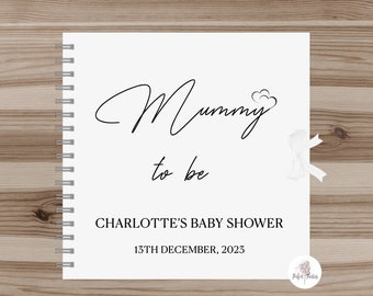 Personalised Gender Neutral Mummy to Be Baby Shower Guest Book, Scrap Book, Memory Book, Keep Sake.