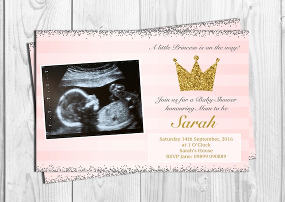 sonogram baby shower invitations