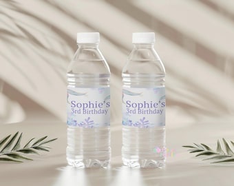 Mermaid Water Bottle Labels & Fruit Shoot Wrappers | Under the Sea Theme | Pack of 6 | Birthday Party Drink Wraps