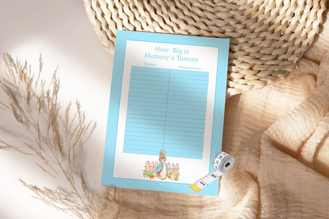 Peter Rabbit How Big is Mummy's Tummy Peter Rabbit Baby Shower Game ...
